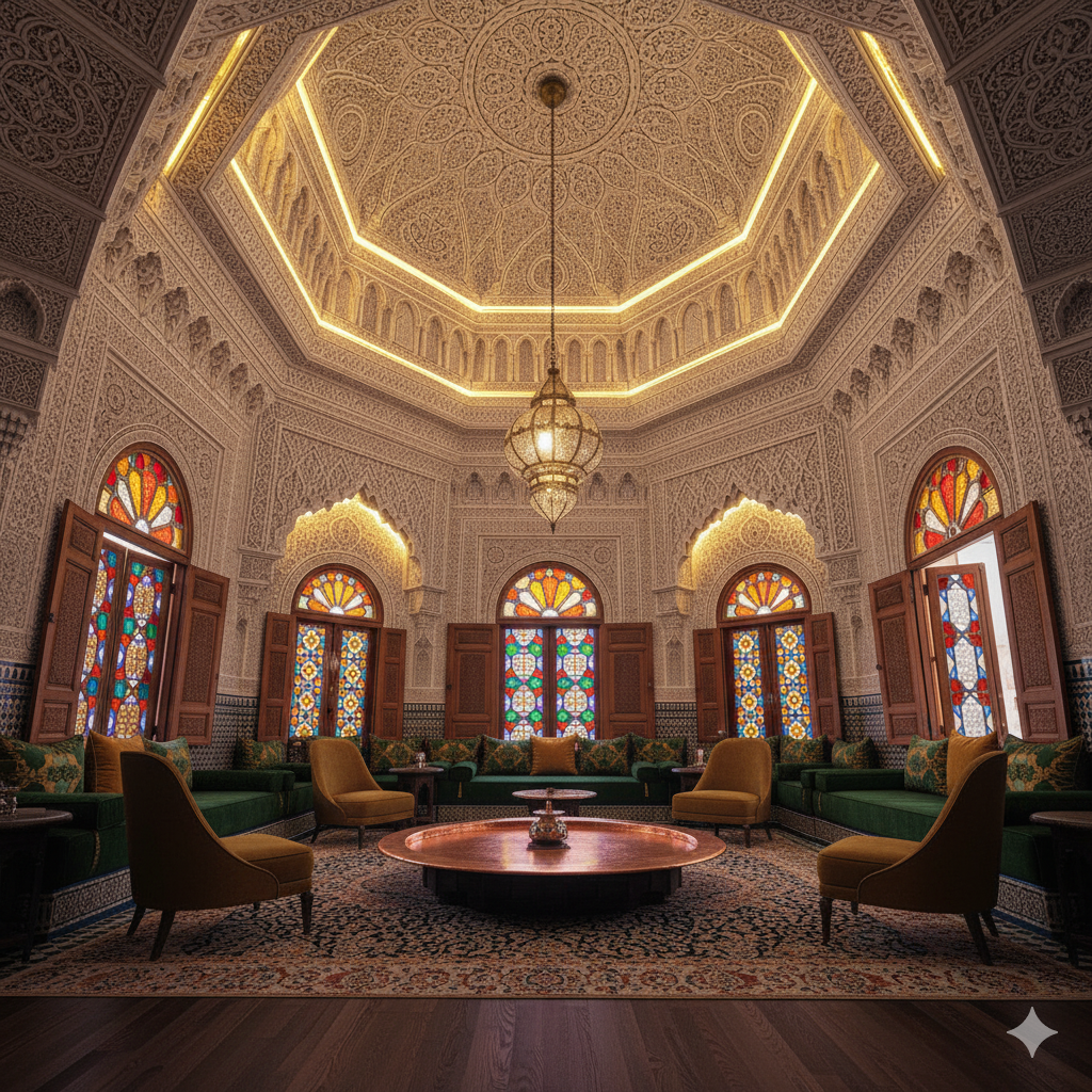 Coupole en plâtre sculpté